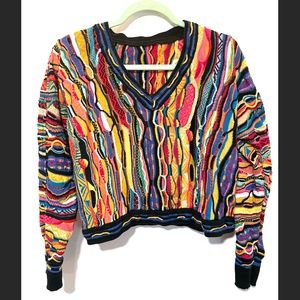 90s Vintage Cooji Sweater Multi color - Size Small